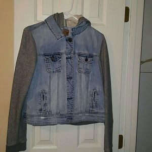 American Eagle hooded Jean jacket