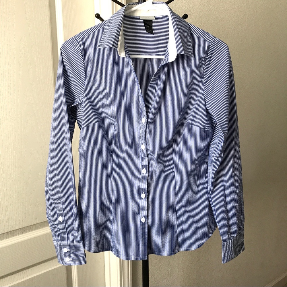 H&M Casual Striped Button Down Shirt