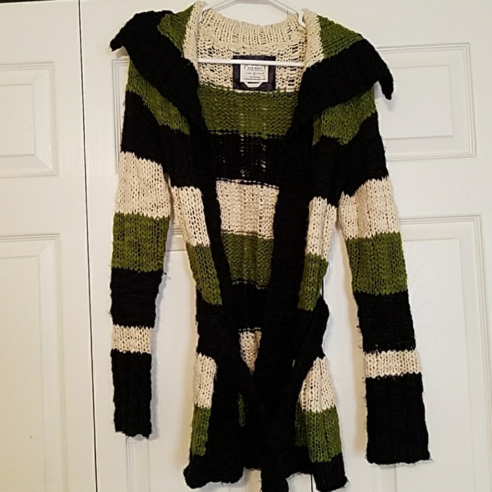 Old Navy Knitted Stripped Cardigan w/ Tie