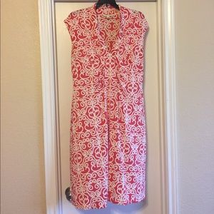 Banana Republic coral patterned dress