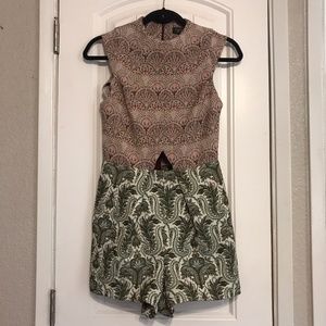 Topshop Mix Jacquard Paisley Playsuit Romper