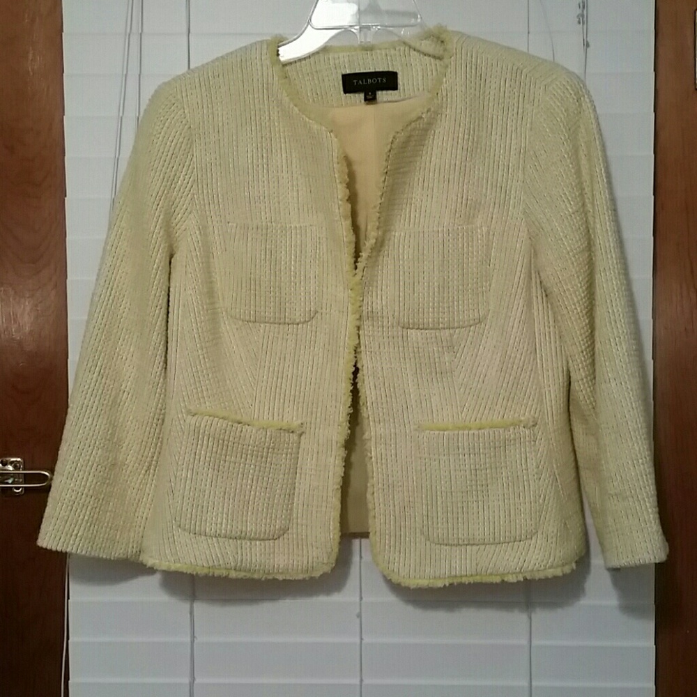 Pale Yellow Tweed Jacket