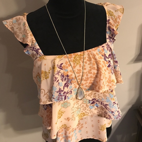 Wayf Tops - Pretty Pink Layered Blouse by WAYF!!