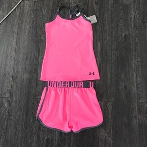 Girls size medium Under Armour run clothes