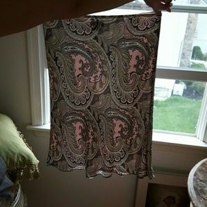 Michael Kors Pink and Brown Skirt And Holter Top