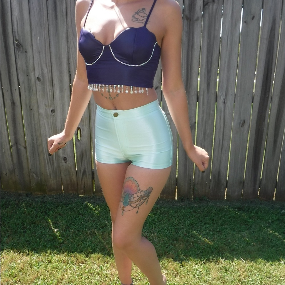 mermaid rave outfit *customized* American apparel*