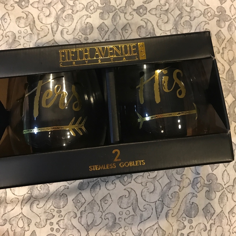 His and hers wine glasses