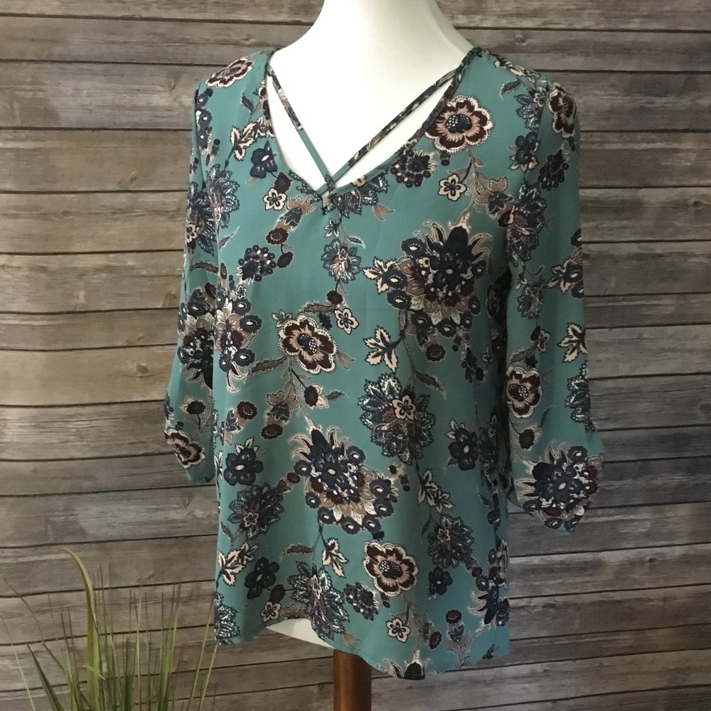 Pink Rose Floral Blouse