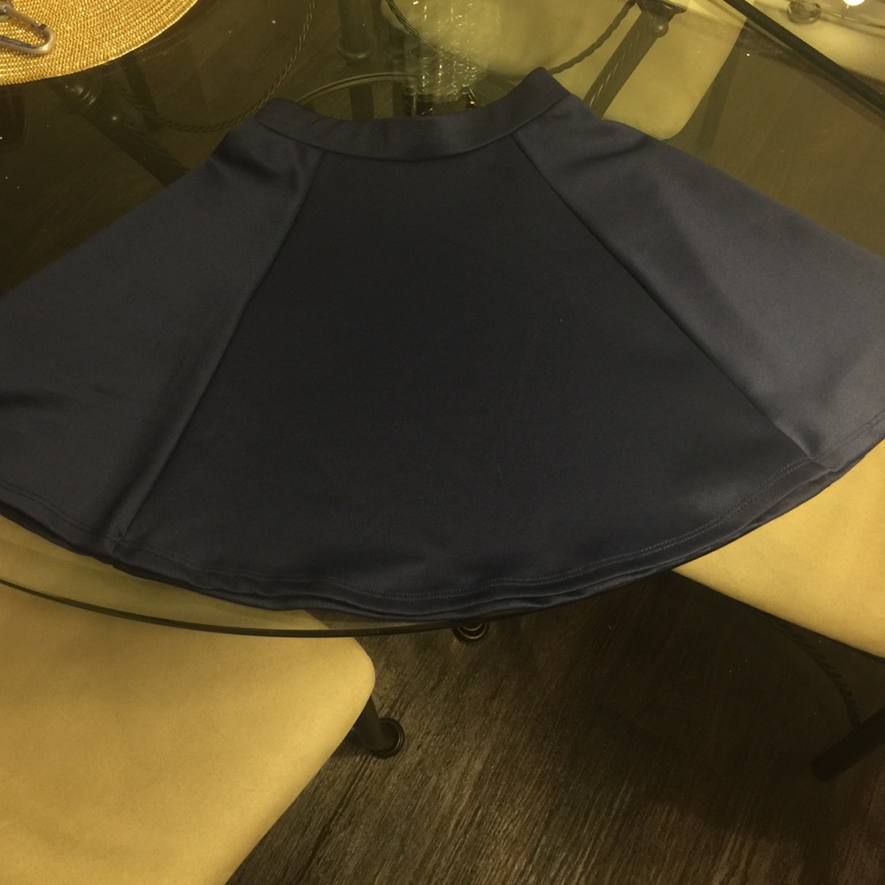 Navy blue mini skirt