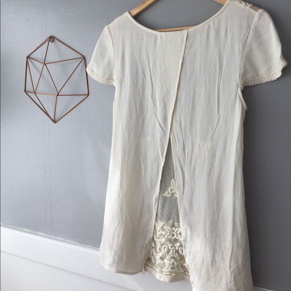 Anthropologie Maeve open back embellished top sz4 - Picture 2 of 4