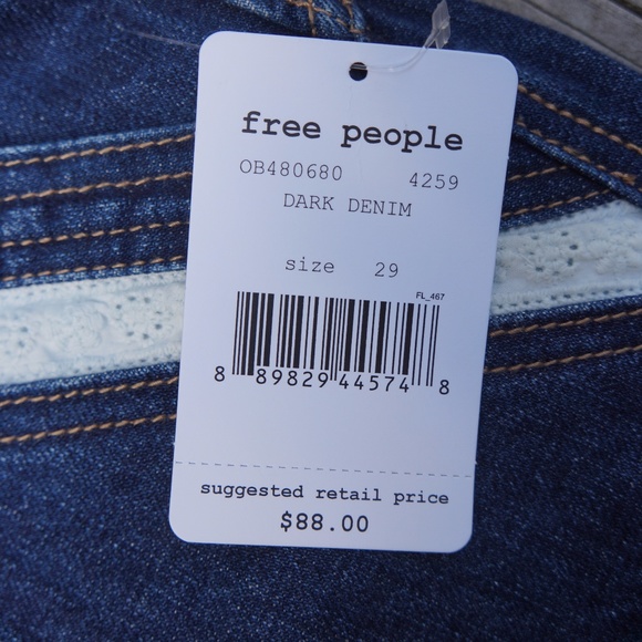 Free People Dark Wash Sweet Surrender Denim Shorts - Picture 4 of 5