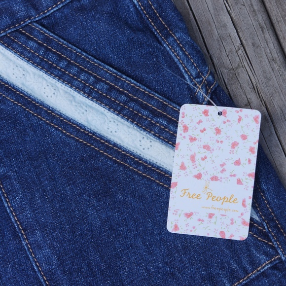 Free People Dark Wash Sweet Surrender Denim Shorts - Picture 2 of 5