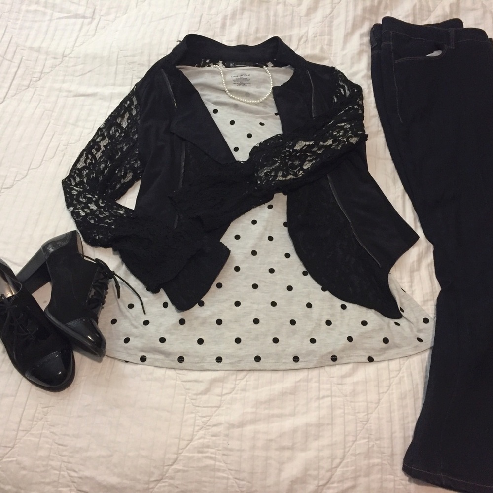 Black Lace Moto Jacket