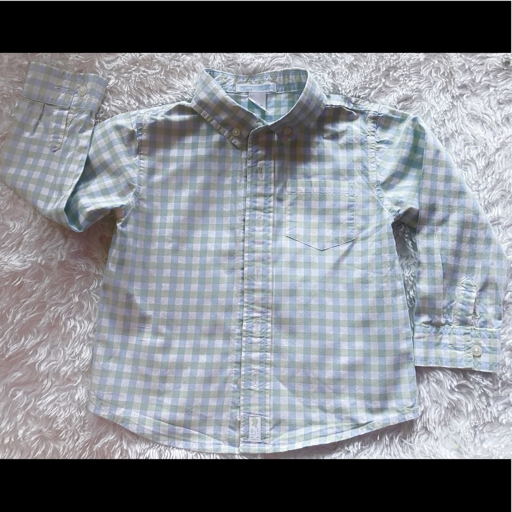 Janie and Jack Plaid Poplin Shirt