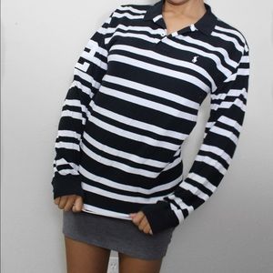 Long sleeve striped Polo