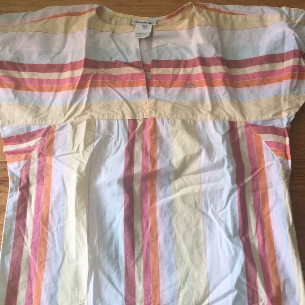 Printed stripe lacoste blouse