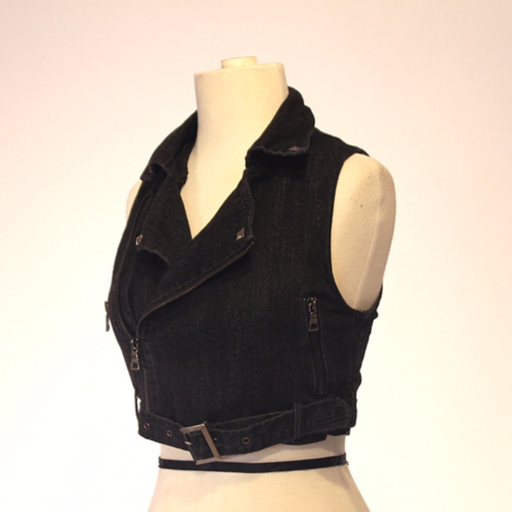 XXI Black Denim Jean Vest