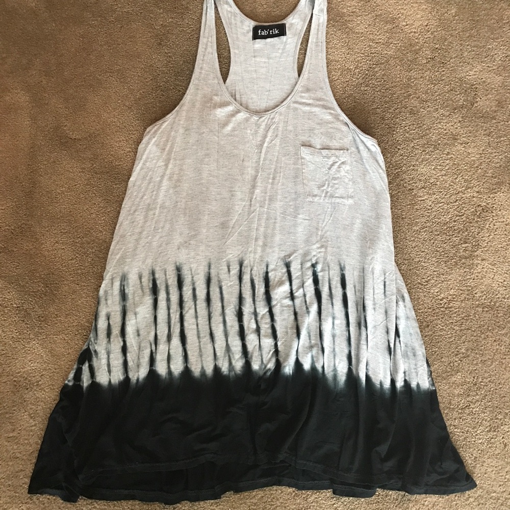Tye dye fade to gray mini dress