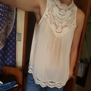 Forever 21 high neck sheer top