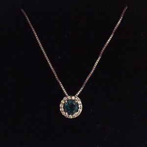 Kay Jewelers Emerald Sterling Silver Necklace