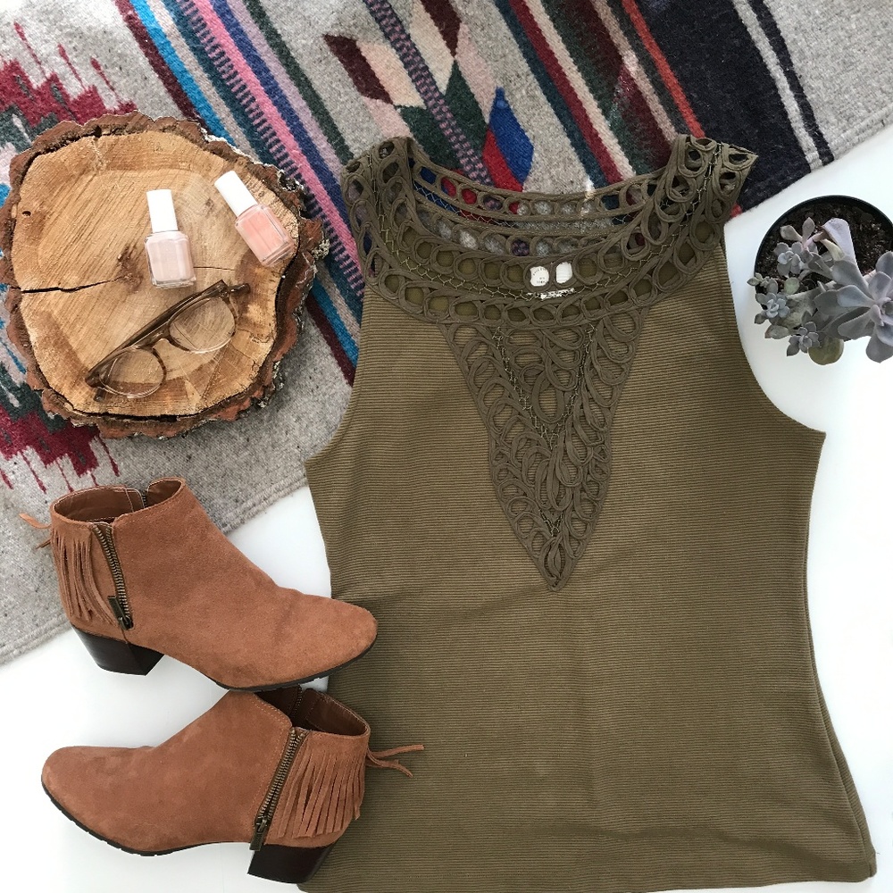 ANTHROPOLOGIE•Postmark Aicha Embellished Tank Top - Picture 2 of 7