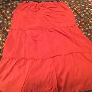 Forever 21 orange long skirt