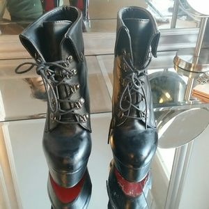 Platform Black Stilleto Ankle Boots