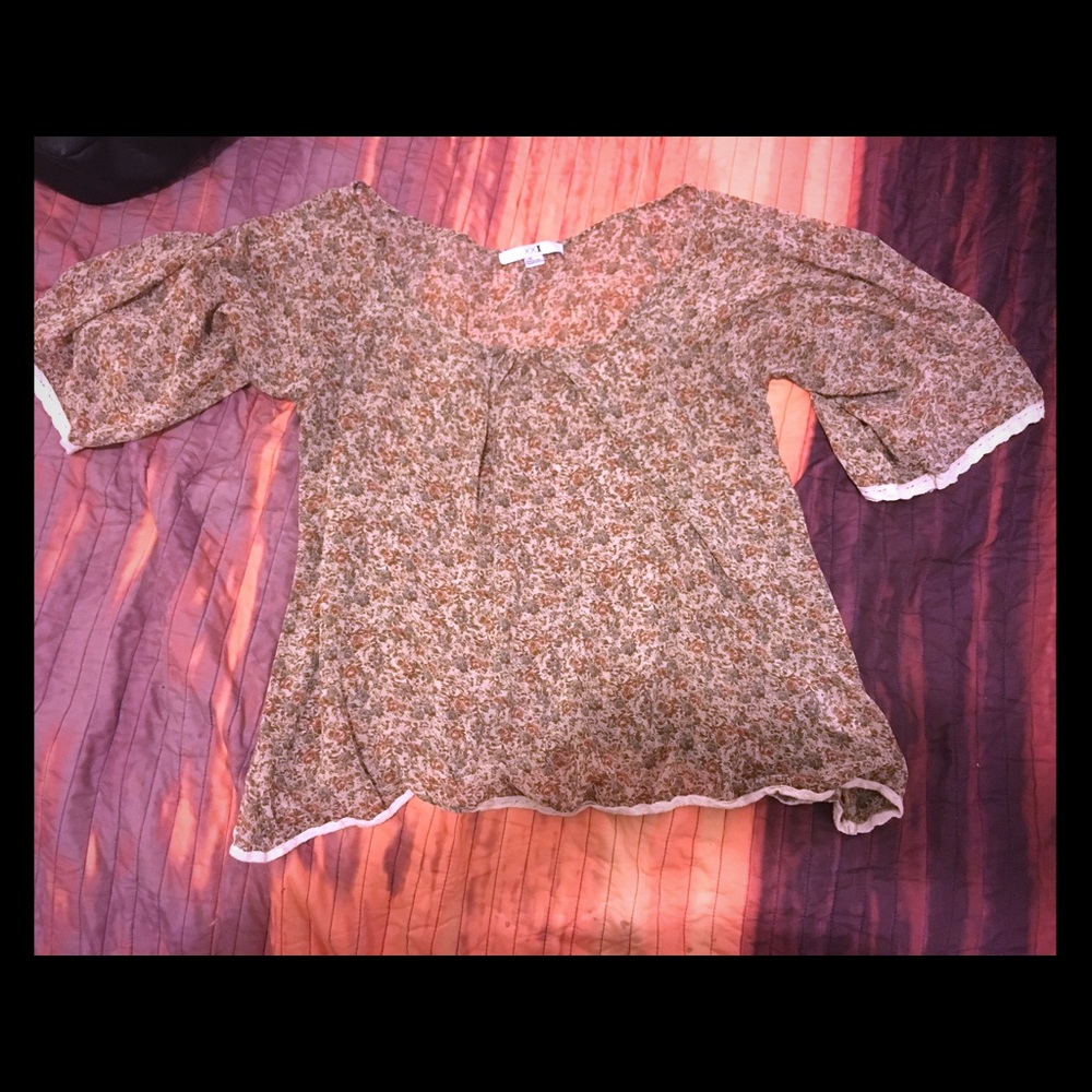 Floral chiffon top