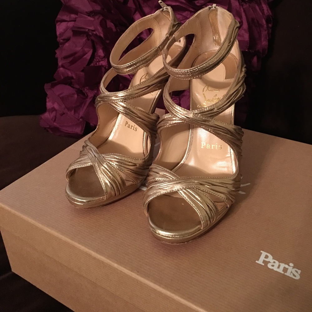 Christian Louboutin Light Gold Sandals