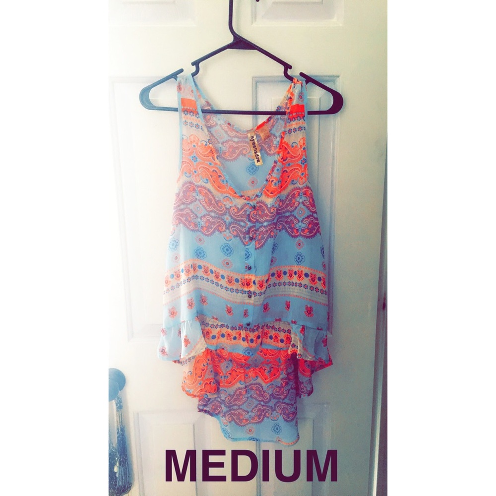 Brand new! High low sheer top