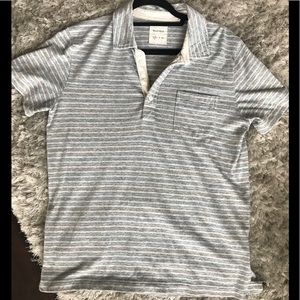 Billy Reid Grey Pensacola Polo - Medium