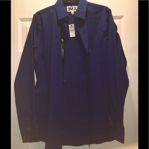 Blue button down dress shirt