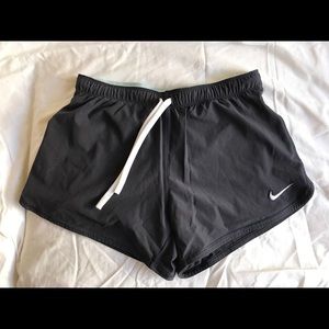 Nike double layer shorts in dark grey