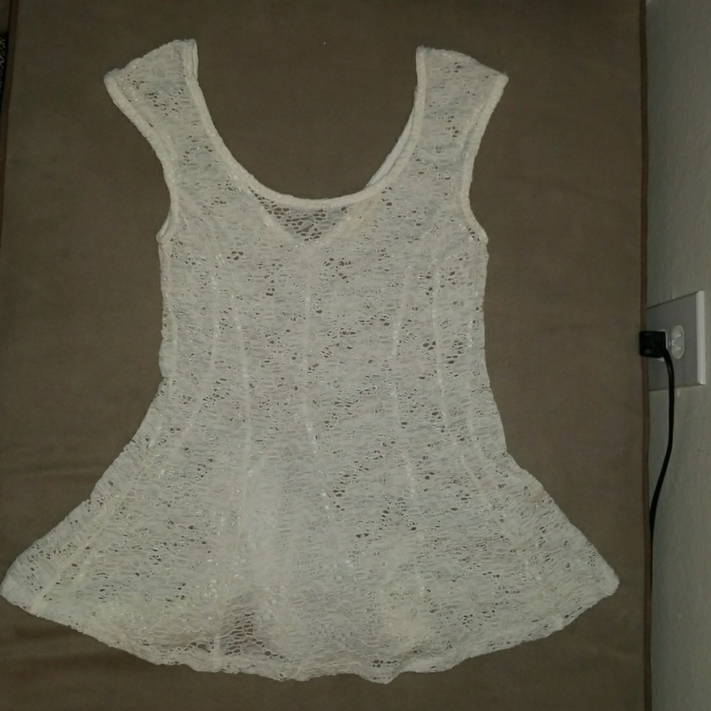 Lace Peplum Top
