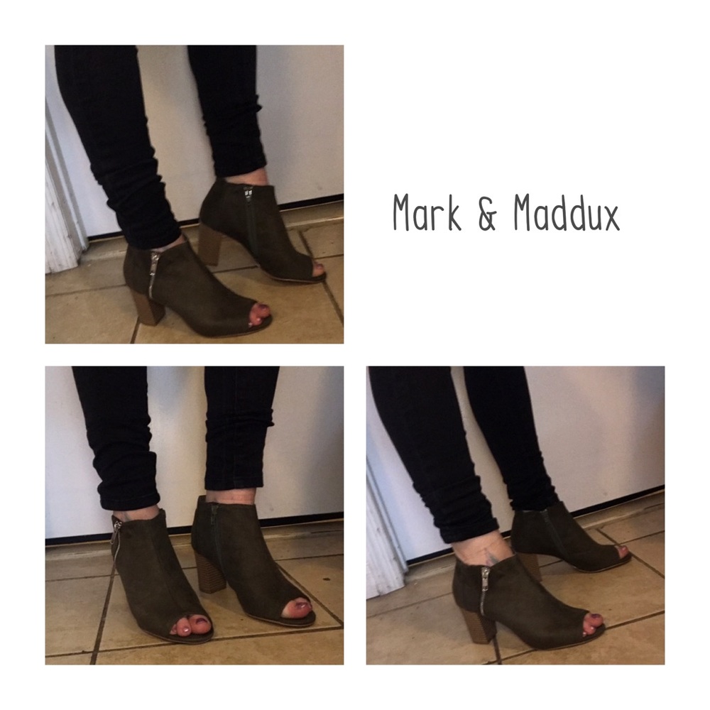NWOB Mark & Maddux peep toe ankle boots 😍