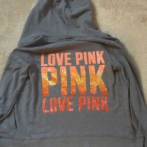 Victoria's Secret PINK Sequined Zip Hoodie