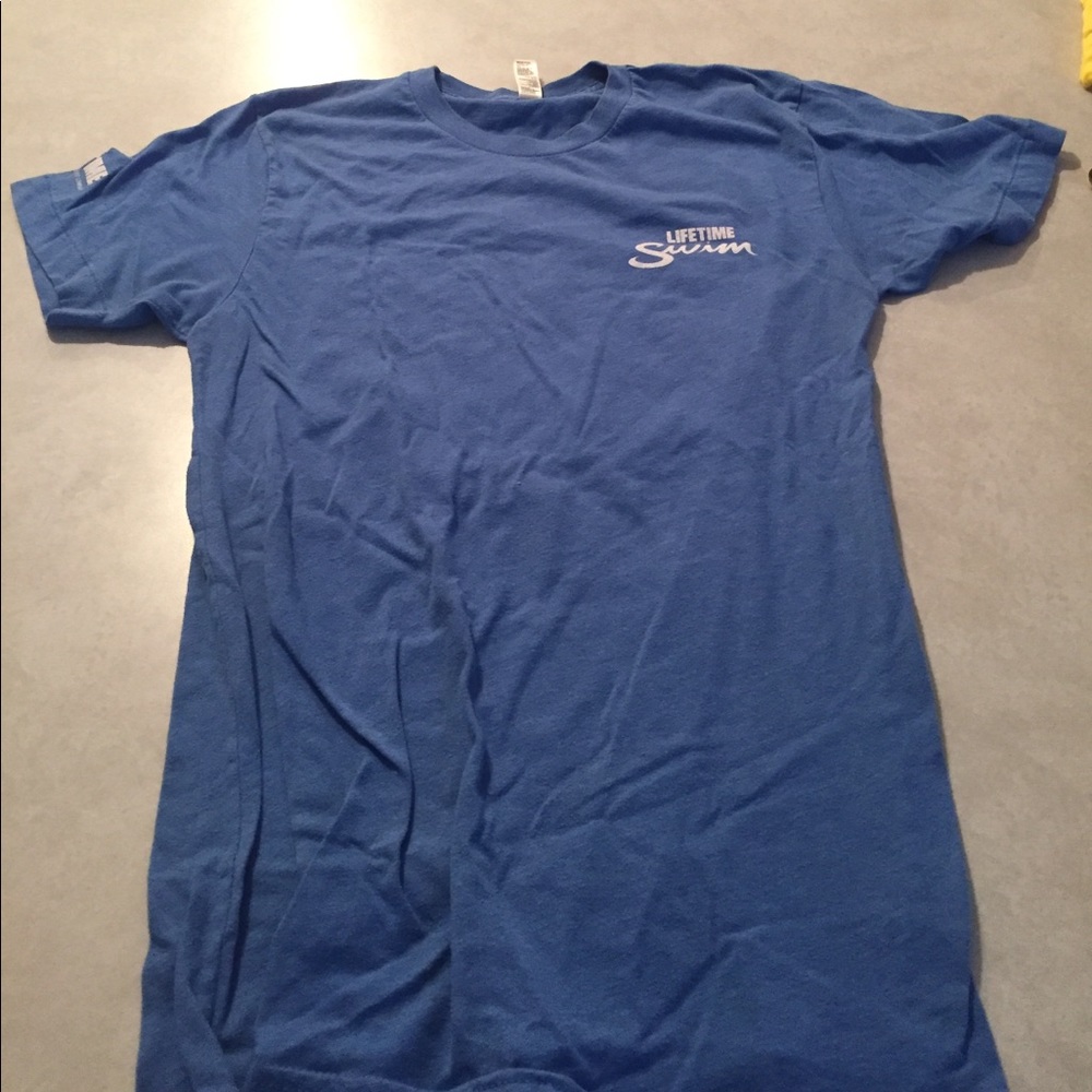 Blue lifetime swim supervisor shirt