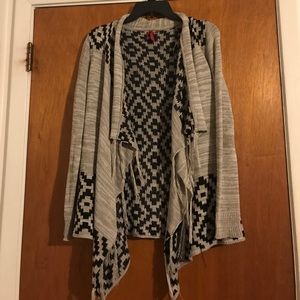 grey & black aztec cardigan