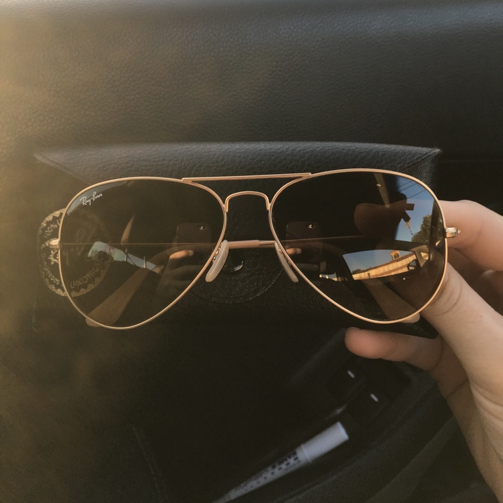 Brown aviator ray bans