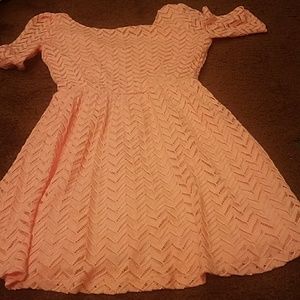 Pink Crochet Dress