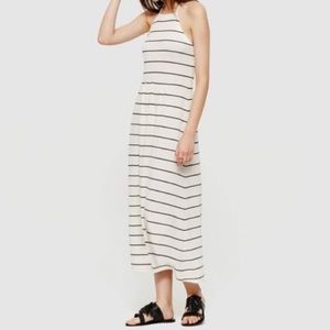 Lou & Grey LOFT white and navy striped maxi dress