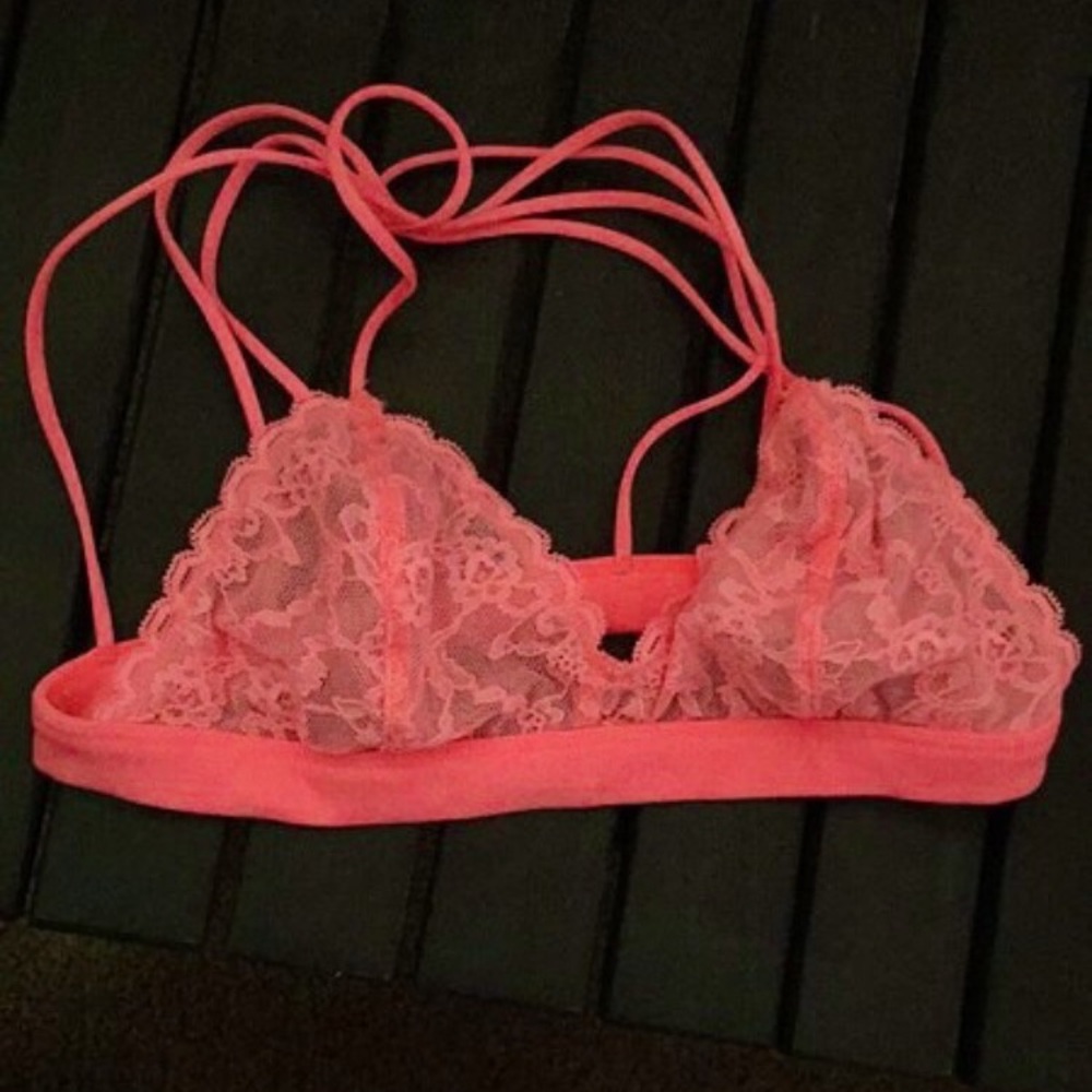 Victoria's Secret bright coral pink bralette