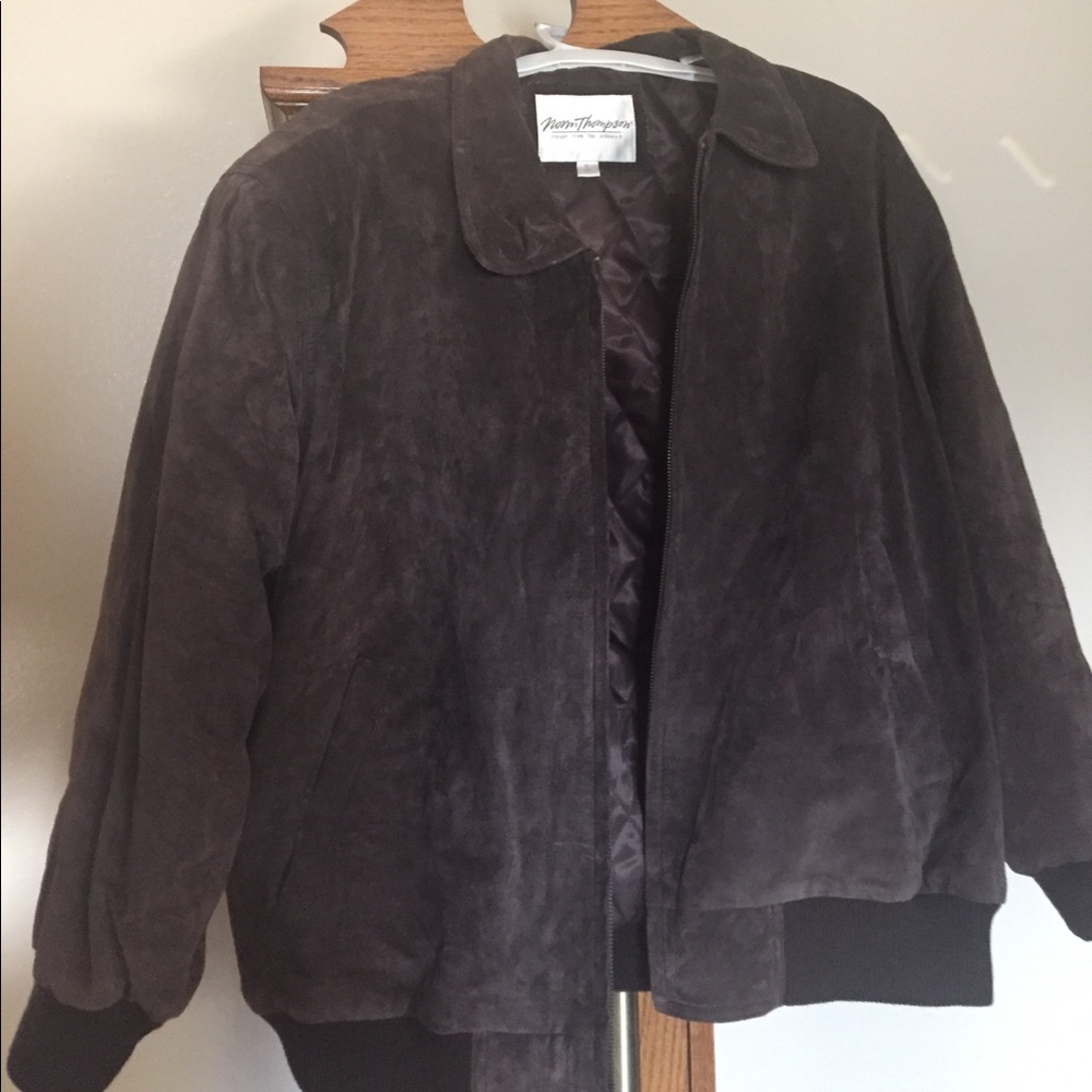 Norm Thompson dark brown suede jacket XL