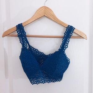 blue bralette from aerie