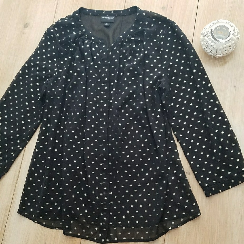 Polka Dot Sheer Top