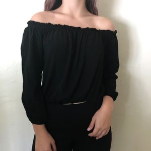 black off the shoulder top