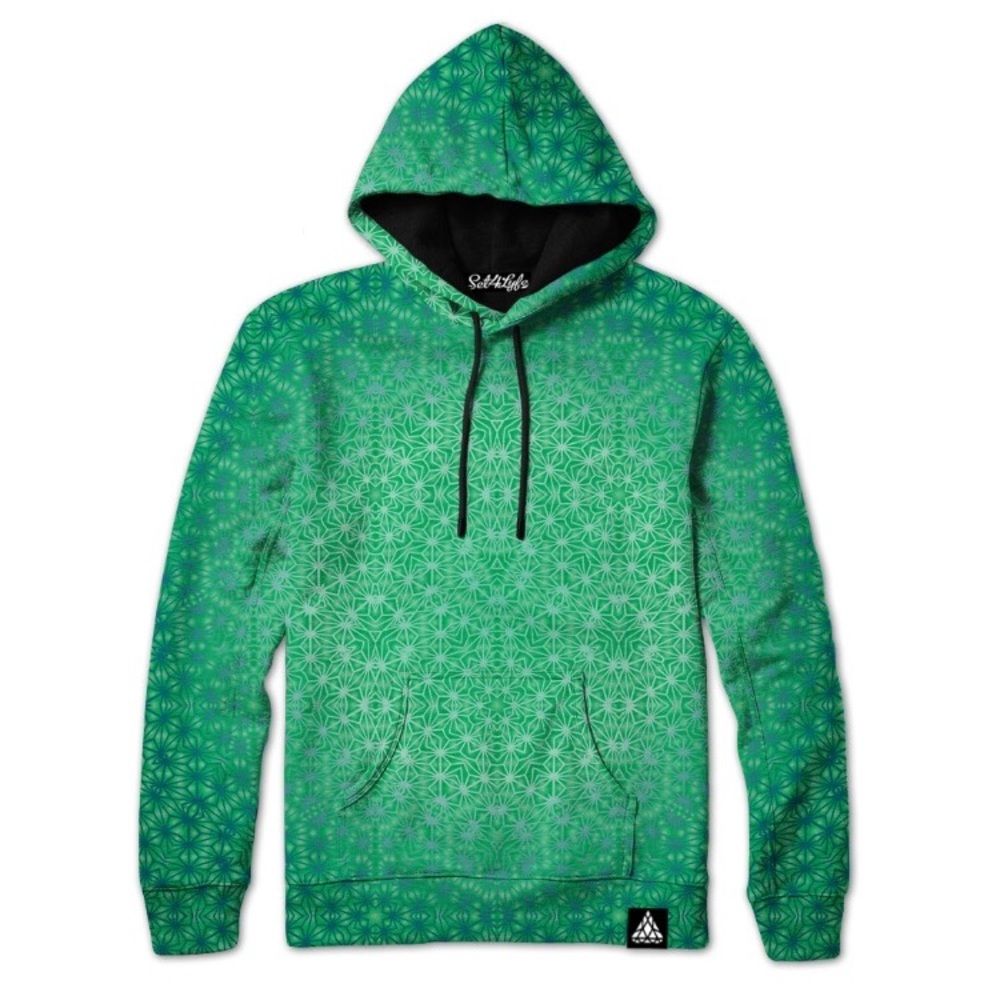 Green Psychedelic Stargrid Hoodie