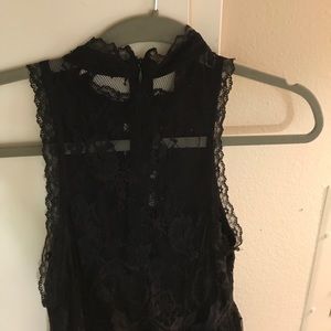 Black lace short cocktail dress