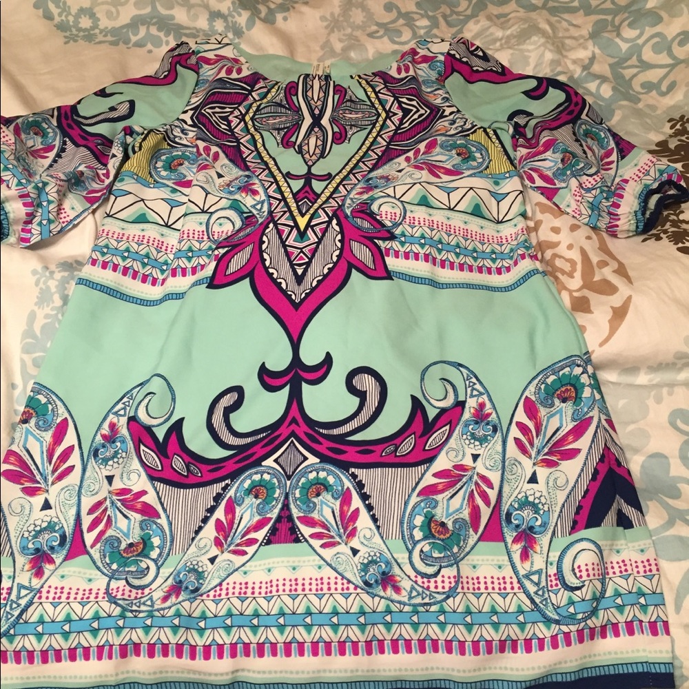Pink owl tunic