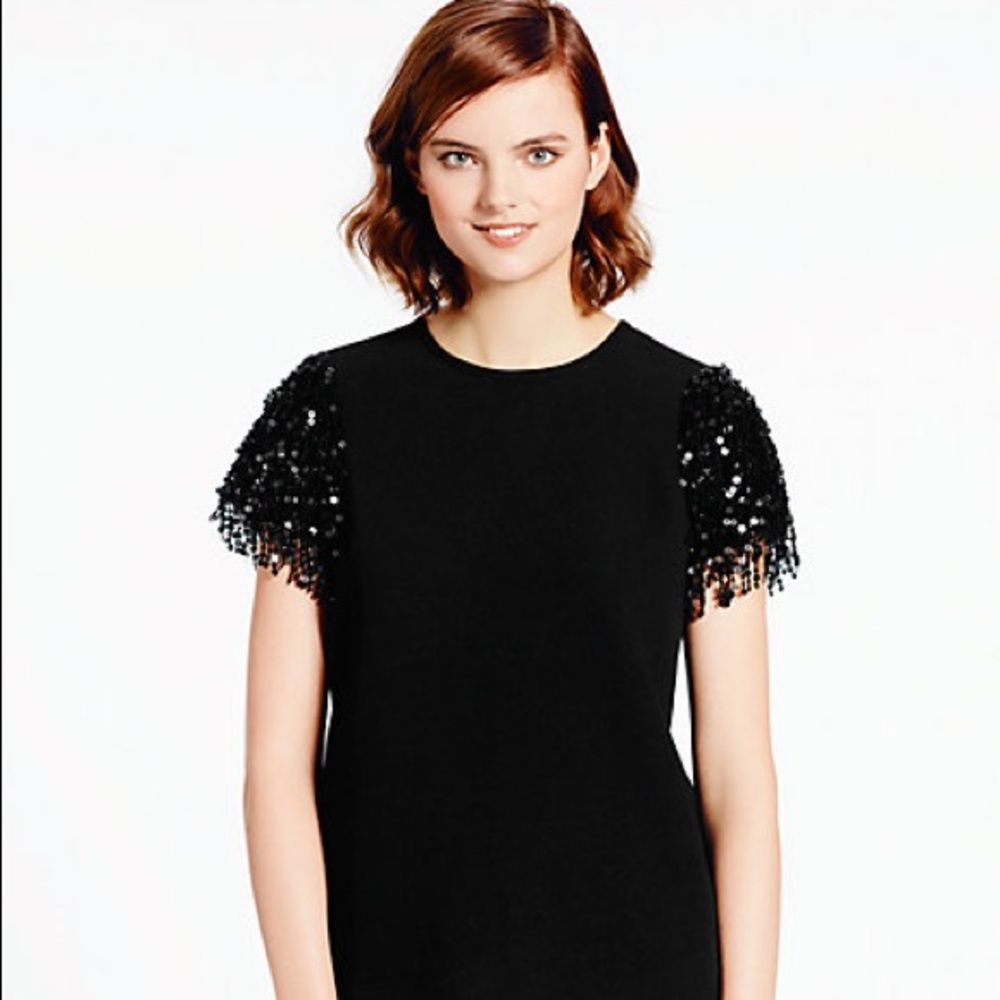 kate spade N.Y.
Women's Black Sequin Fringe Top